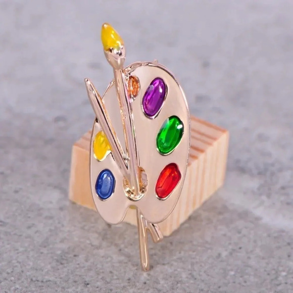 Vazira Queen Jewelry - VQ Artist Palette Brooch